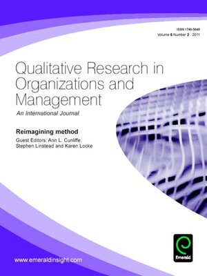 cover image of Qualitative Research in Organizations and Management, Volume 6, Issue 2